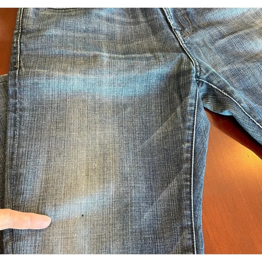 7 For All Mankind Bootcut Jeans Mens‎ 32x29 Dark Distressed Faded Stretch